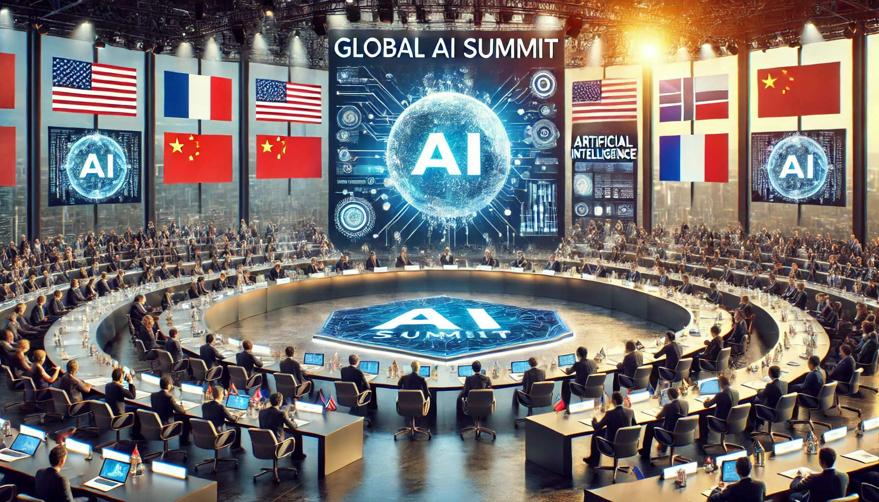 Global AI Summit in Paris Highlights Geopolitical Tensions Amid U.S. and China Rivalry