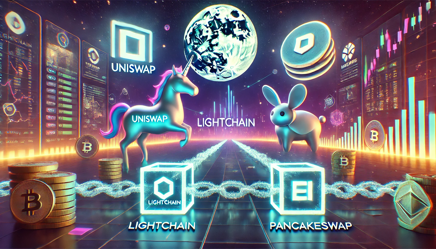 Uniswap and Pancakeswap Set to Provide Lightchain AI Swaps on Launch