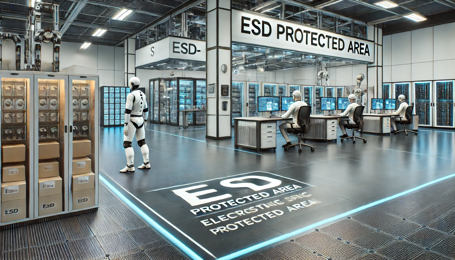 A real electrostatic discharge flooring solution for an AI company.