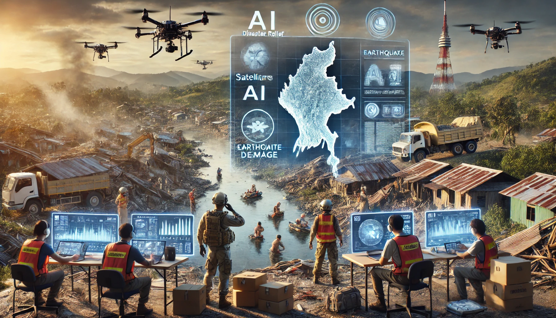 AI and satellites help aid workers respond to Myanmar earthquake damage