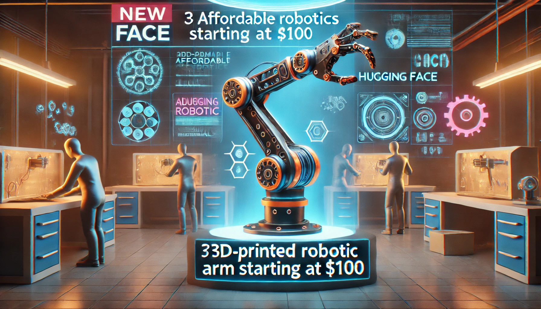 Hugging Face releases a 3D-printed robotic arm starting at $100