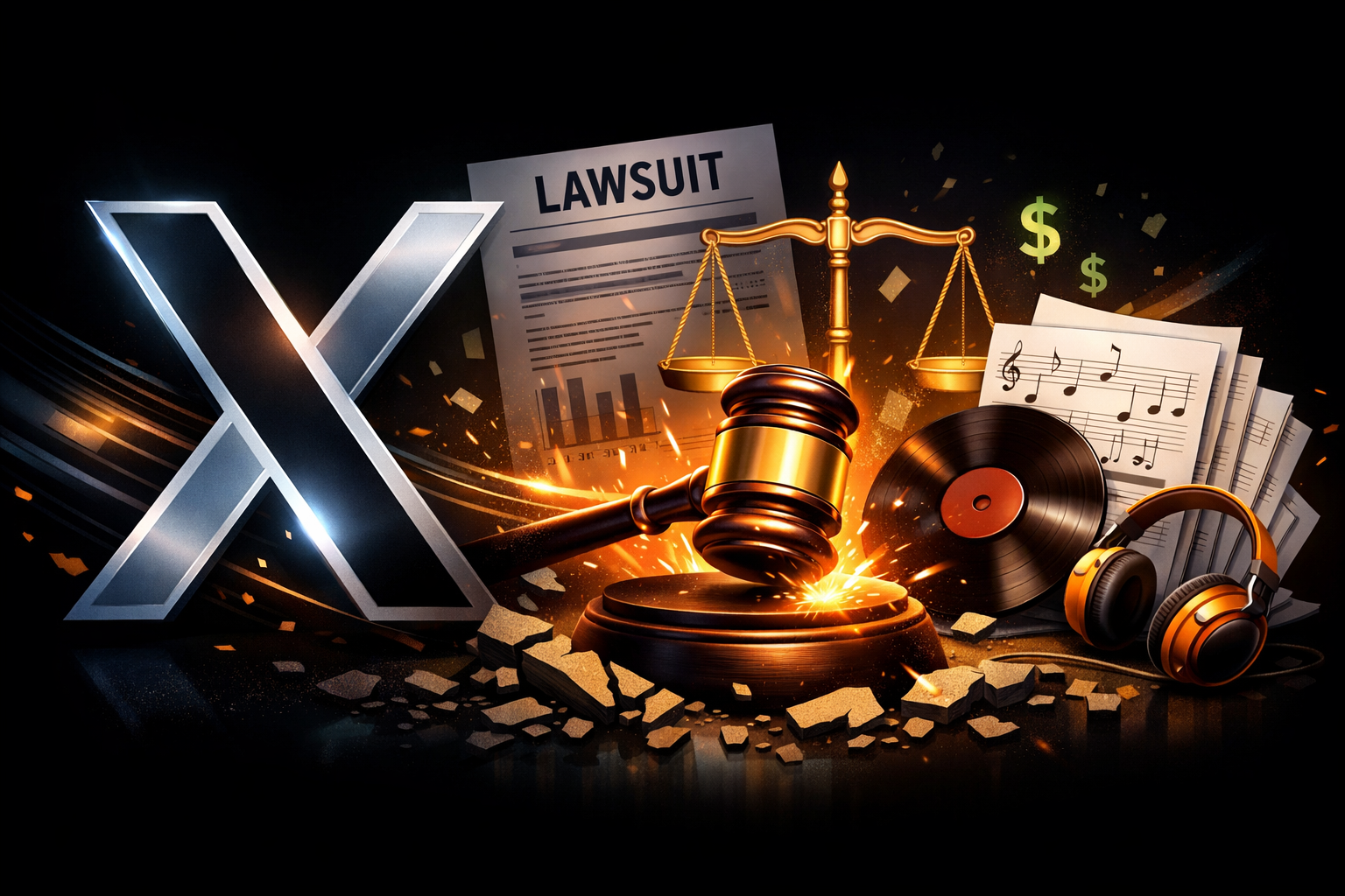 X Antitrust Lawsuit Music Publishers Key Allegations