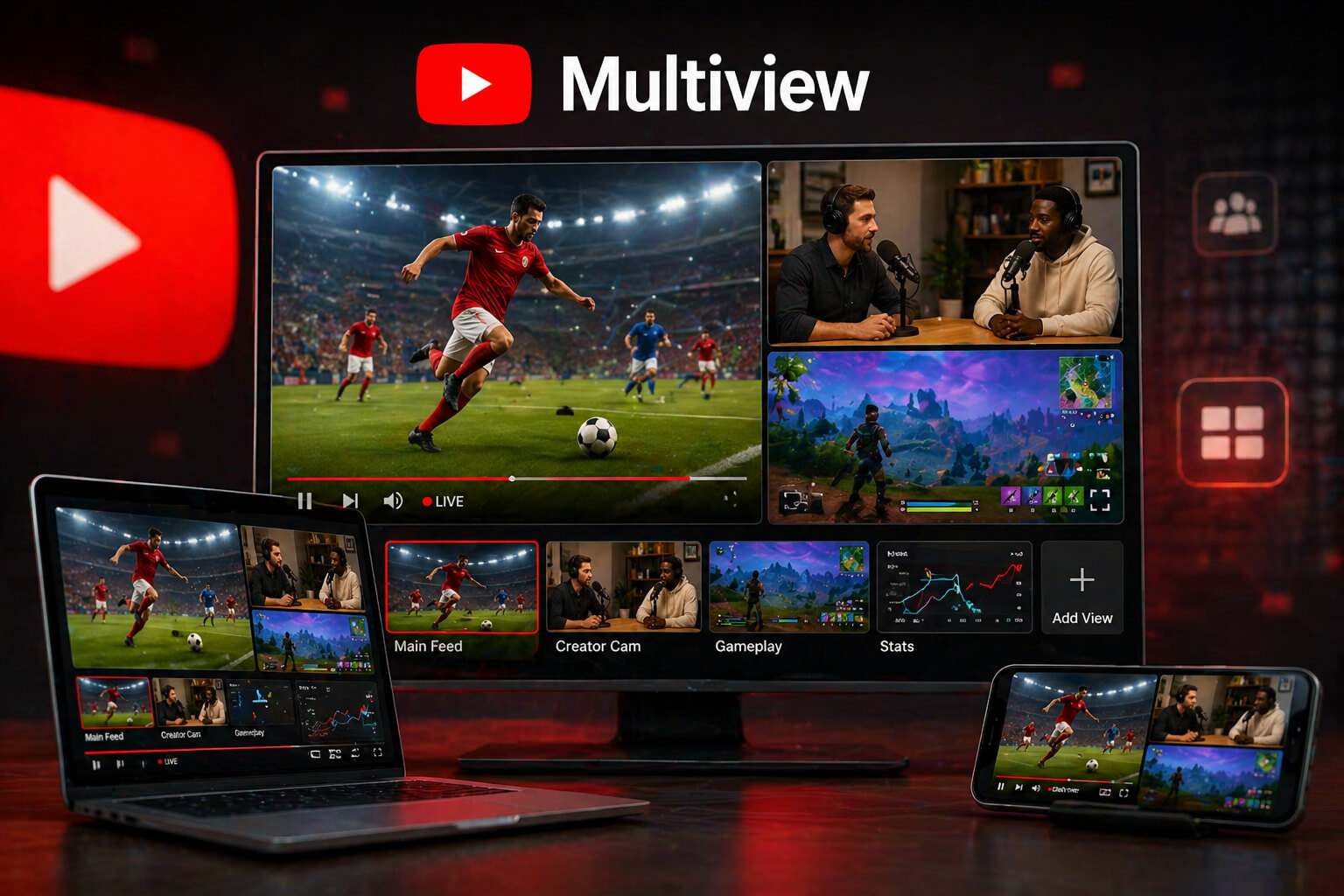 YouTube multiview feature
