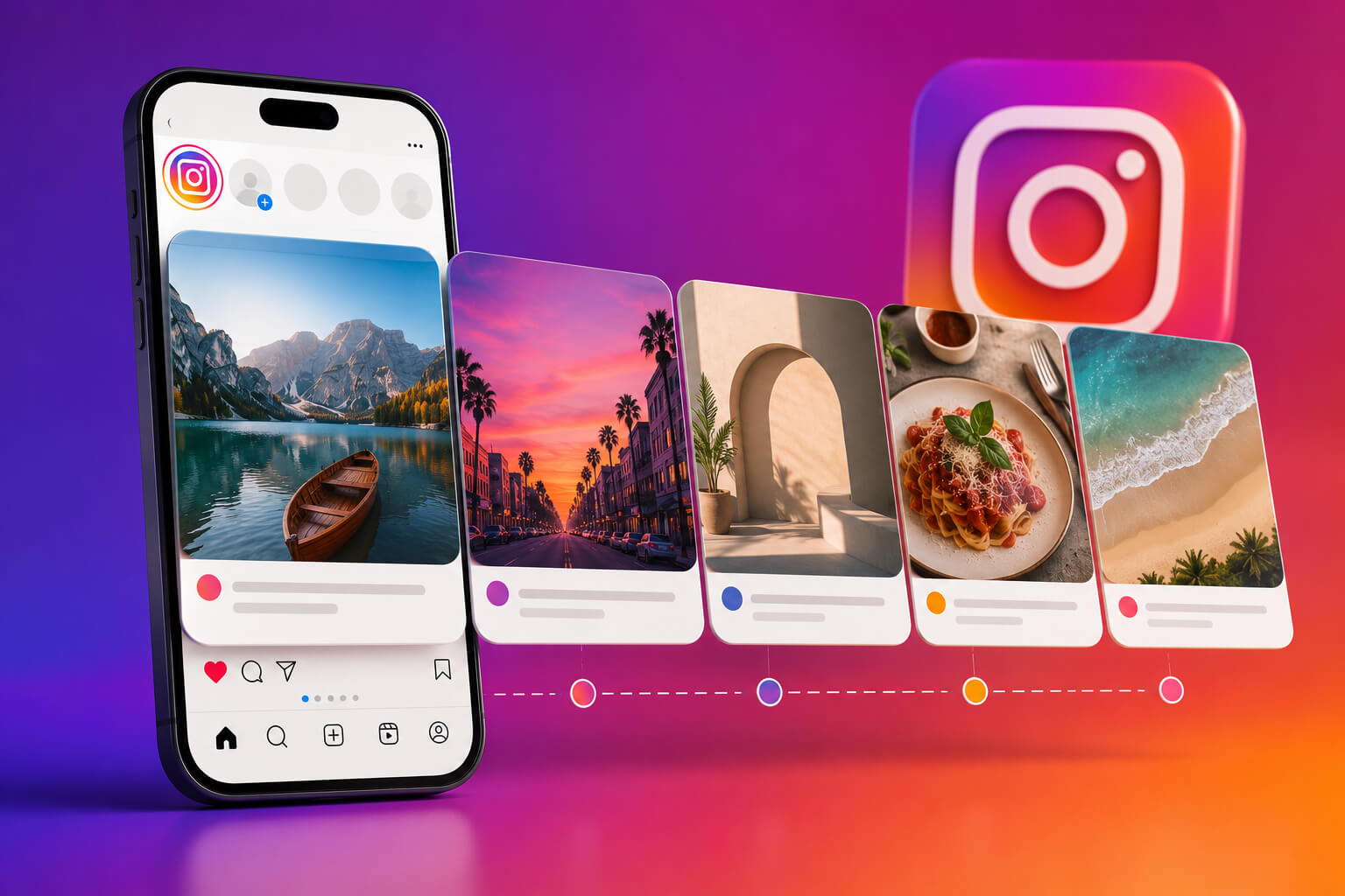 Instagram carousel captions feature