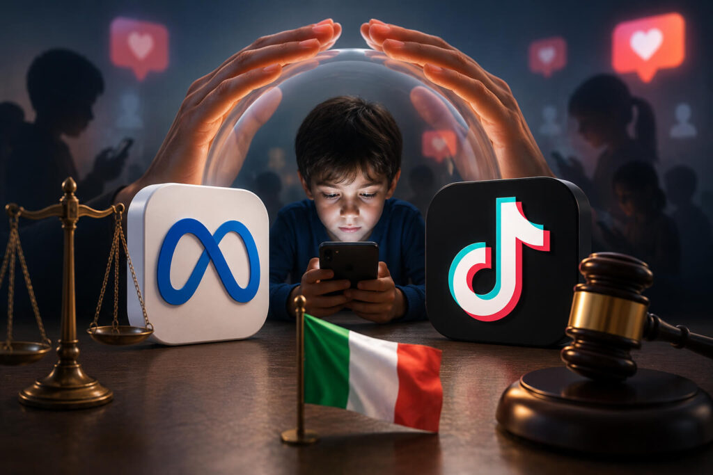 Italy Meta TikTok minors social media lawsuit