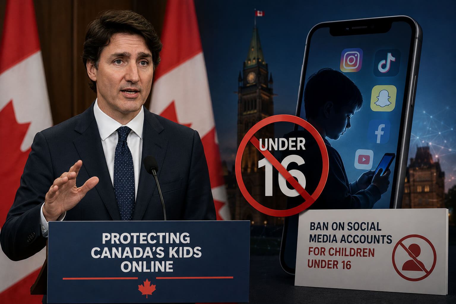 Canada social media ban for children under 16