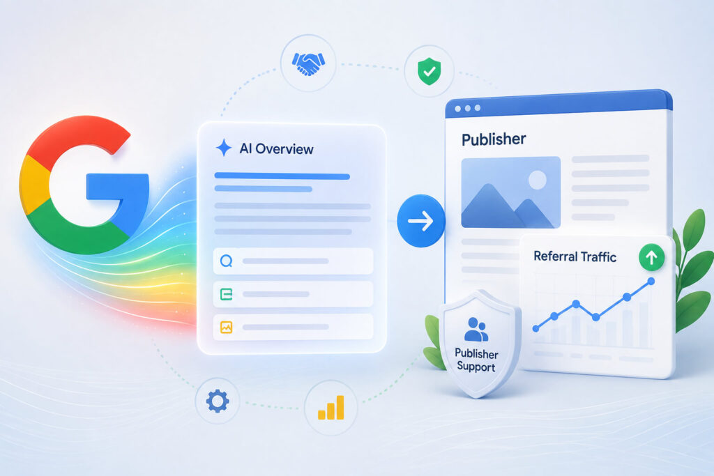 Google AI Overviews publisher traffic