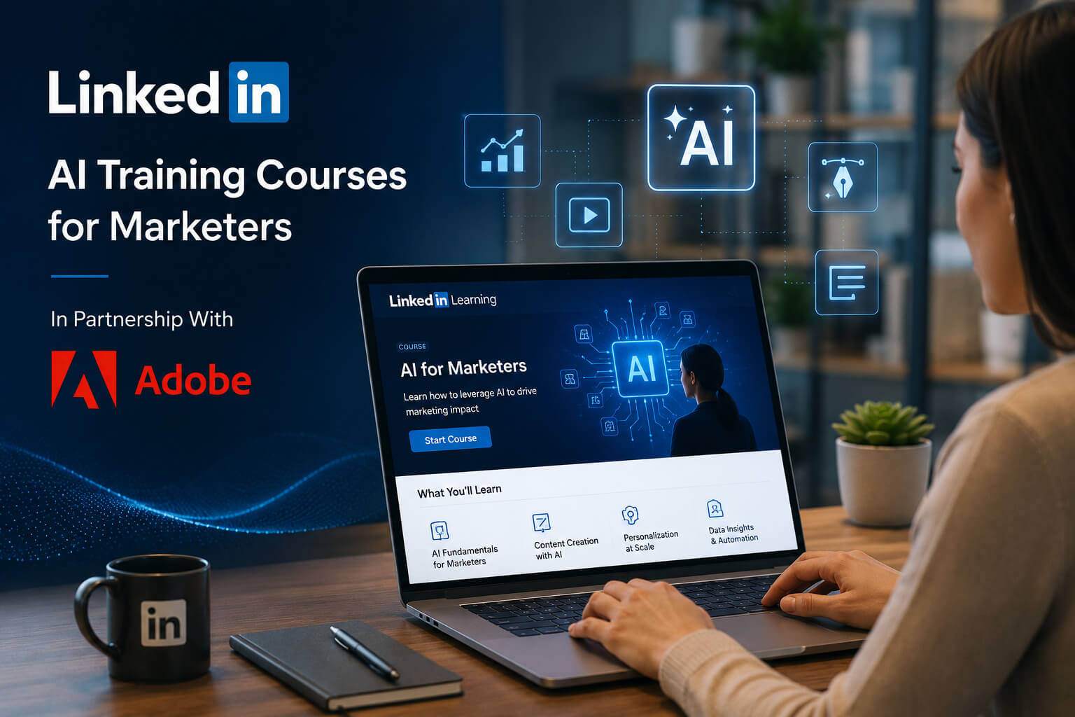 LinkedIn AI training courses for marketers
