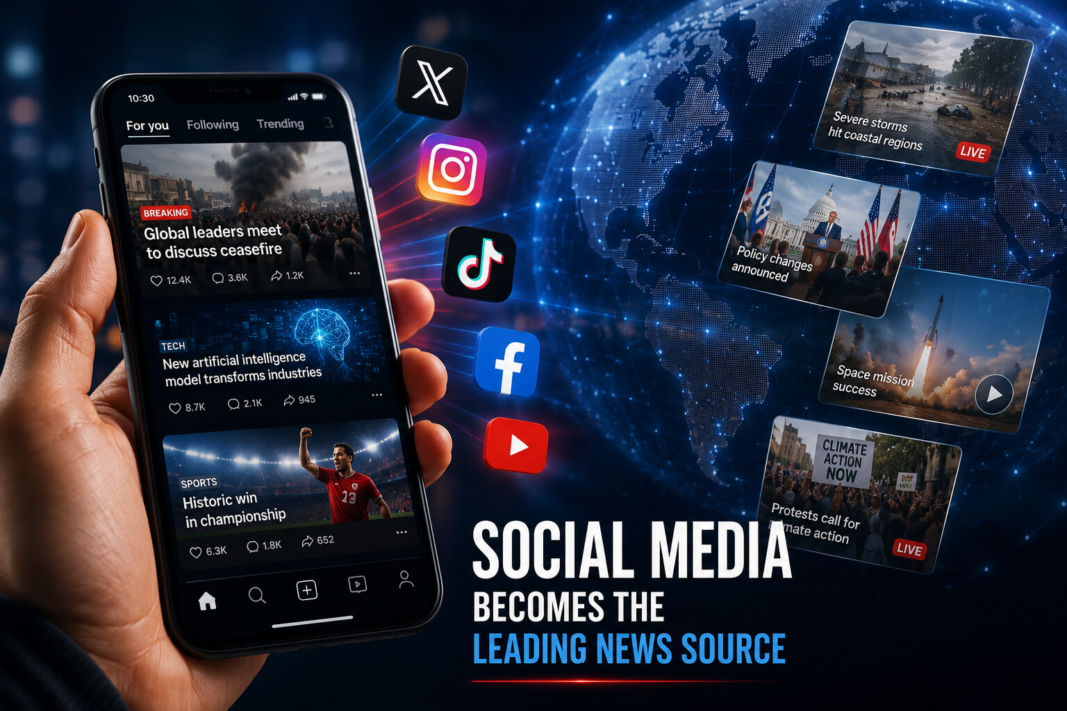 social media news source