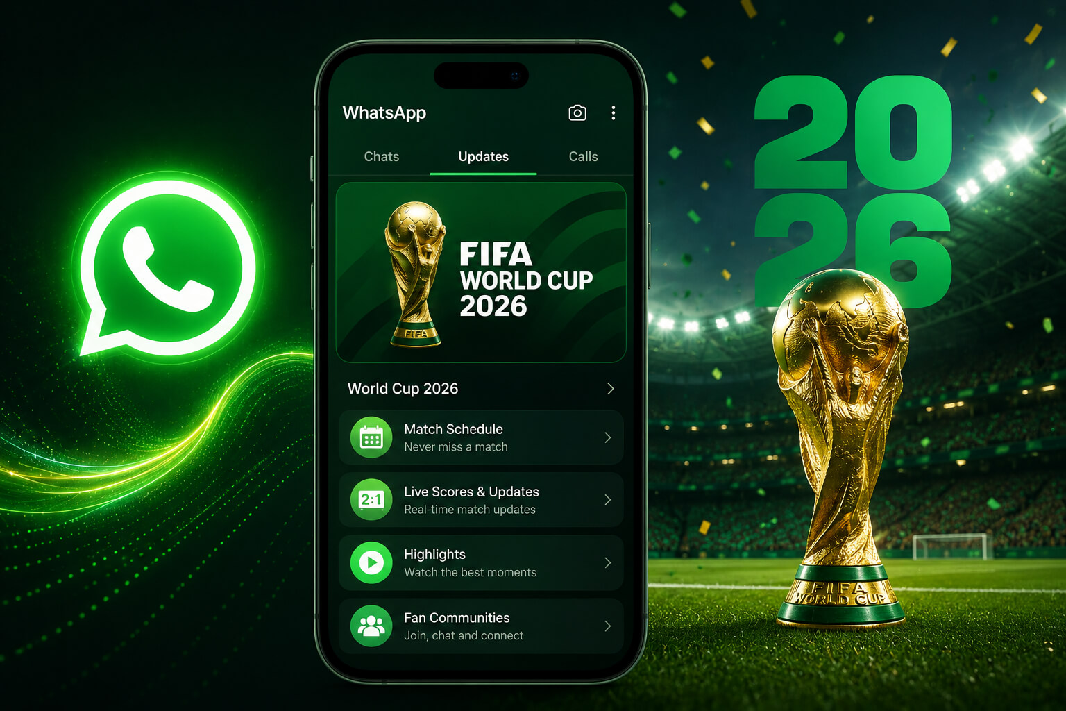 WhatsApp FIFA World Cup 2026 features