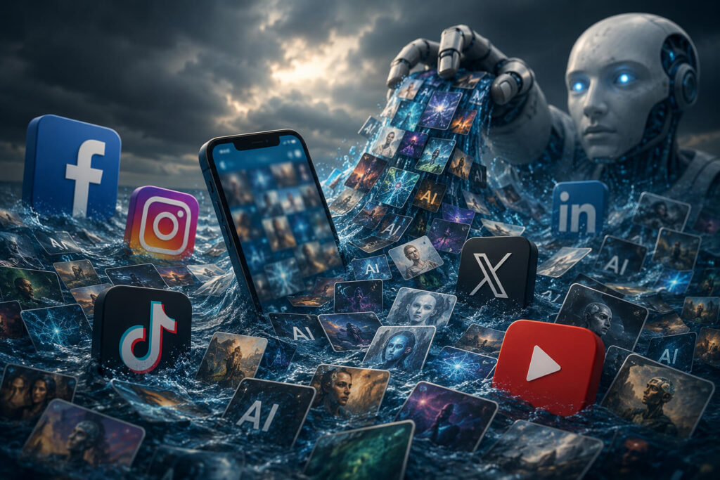 Social media AI content