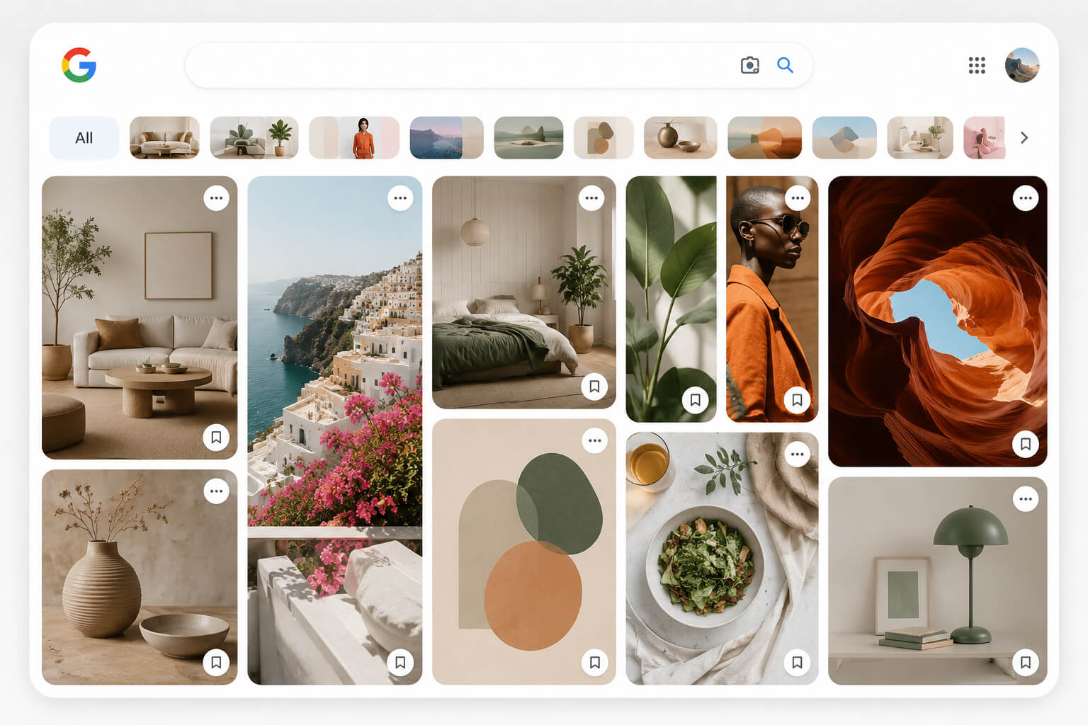 Google Images Pinterest-style redesign