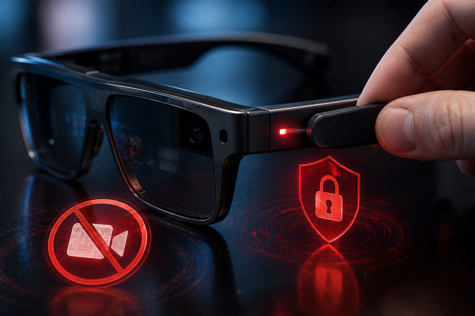Meta AI glasses LED tampering