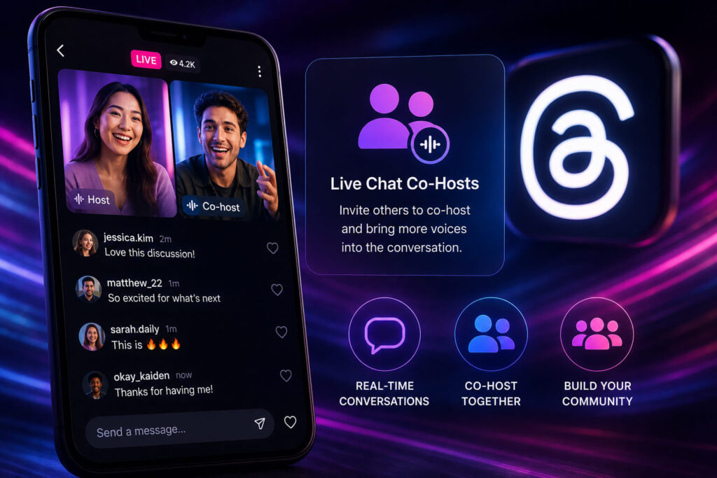 Threads live chat co-hosts
