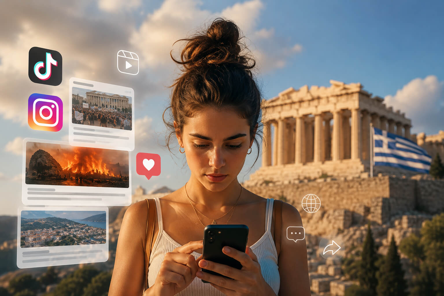 Greeks get news from social media