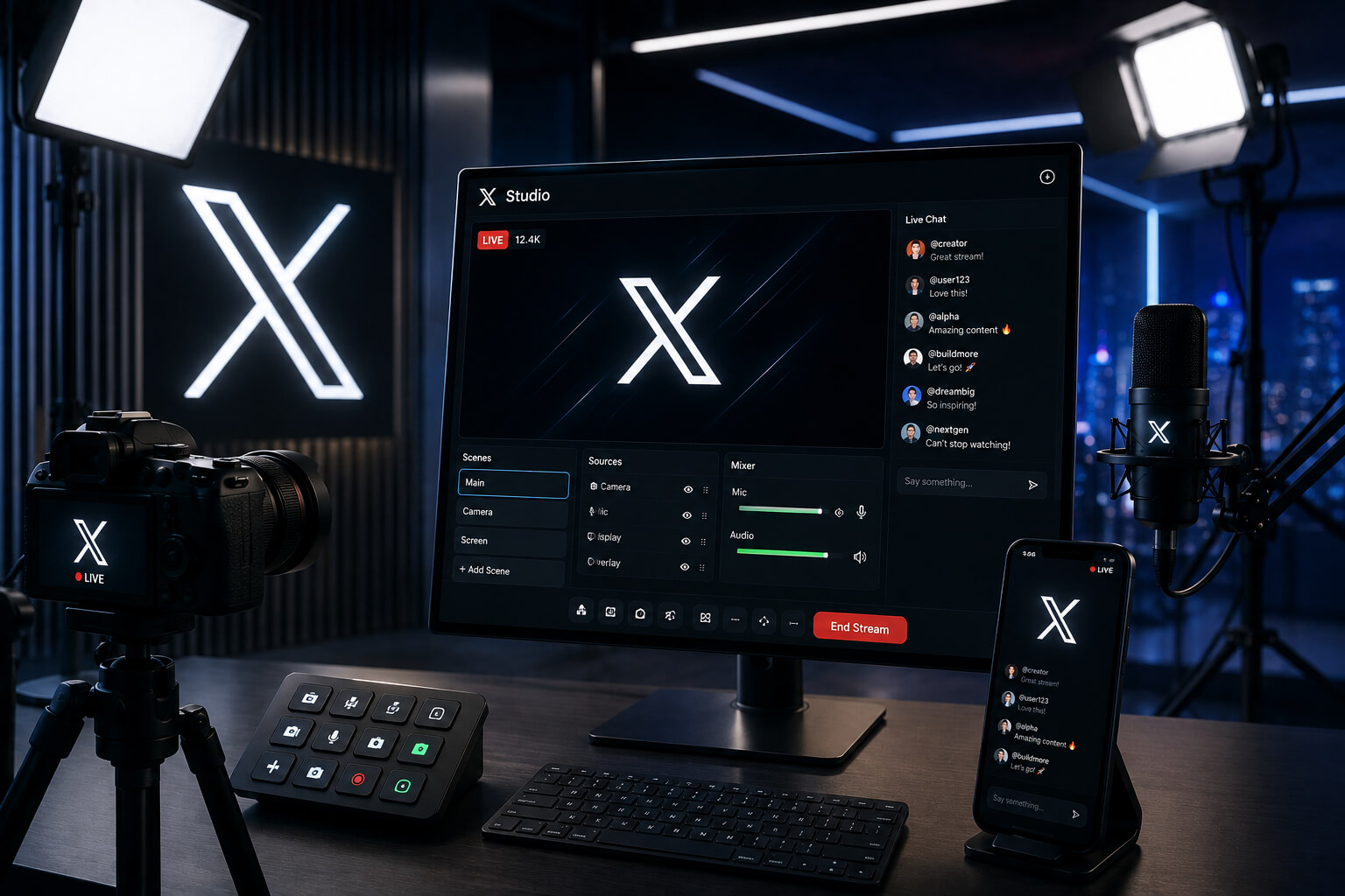 X Livestream Studio
