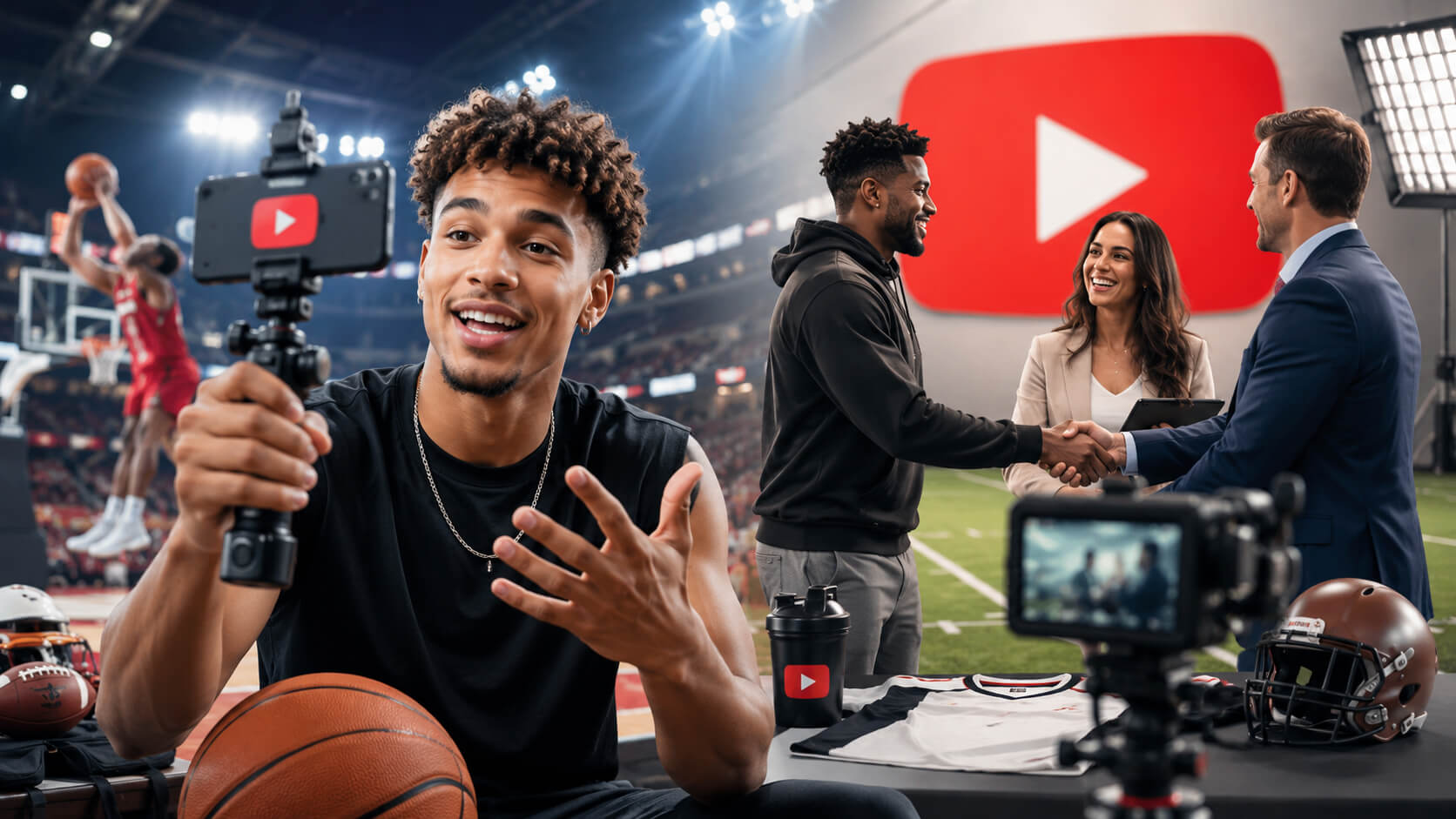 YouTube sports creator partnerships