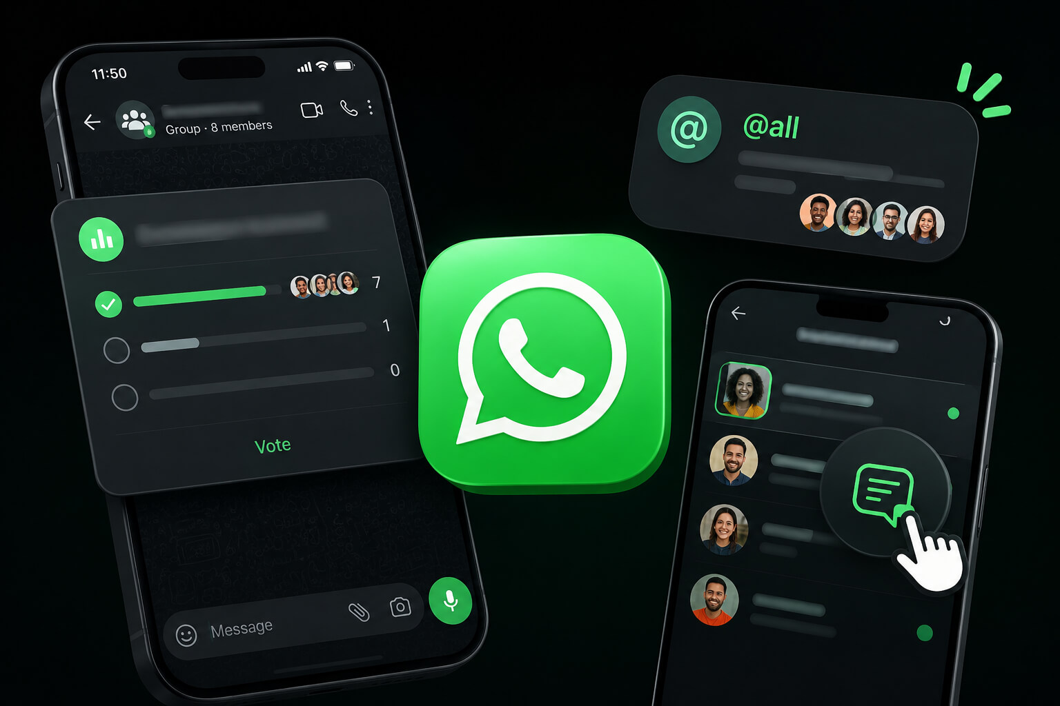 WhatsApp group chat updates