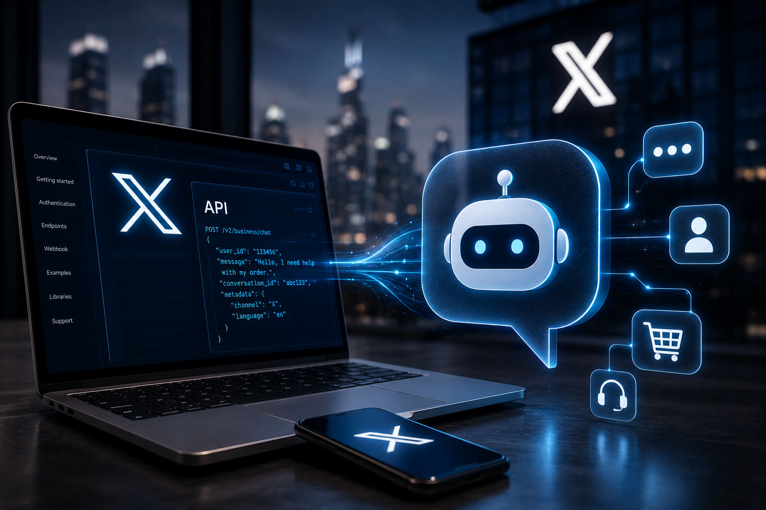 X business chatbot API